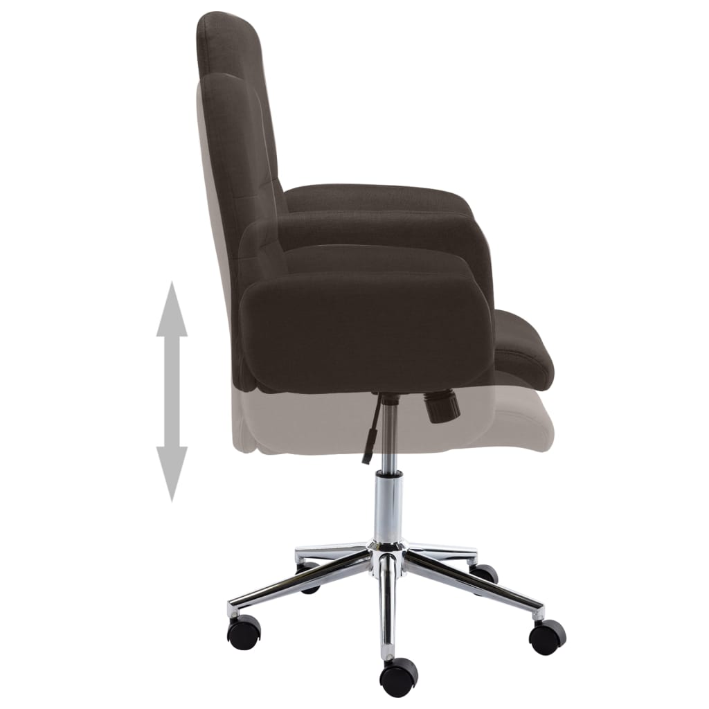 vidaXL Kancelárska stolička hnedá látková