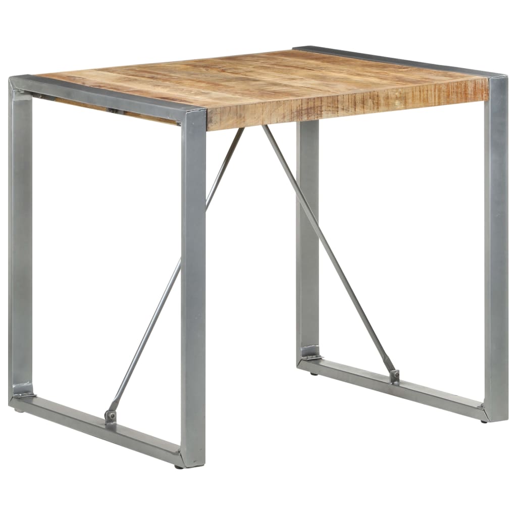 vidaXL Jedálenský stôl 80x80x75 cm, surové mangové drevo