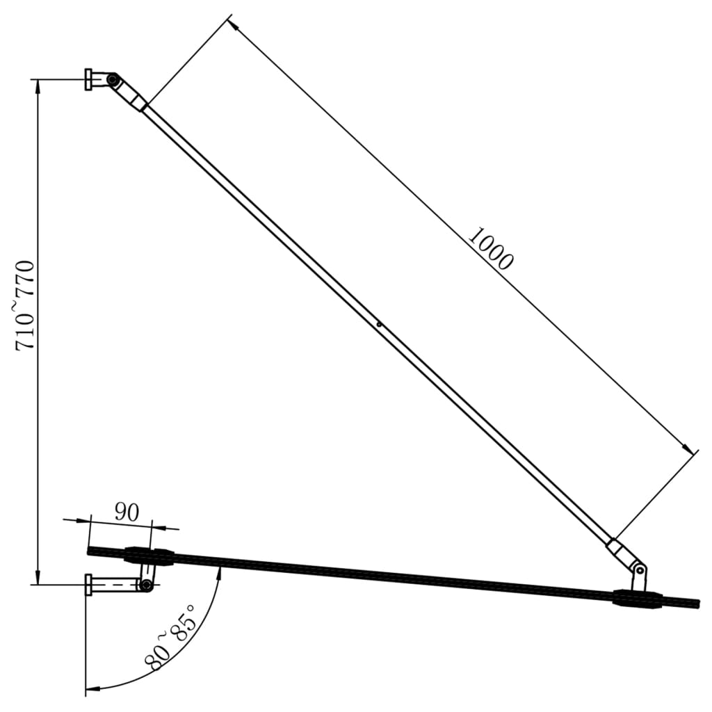 vidaXL Vchodová strieška VSG bezpečnostné sklo 90x75 cm nerezová oceľ