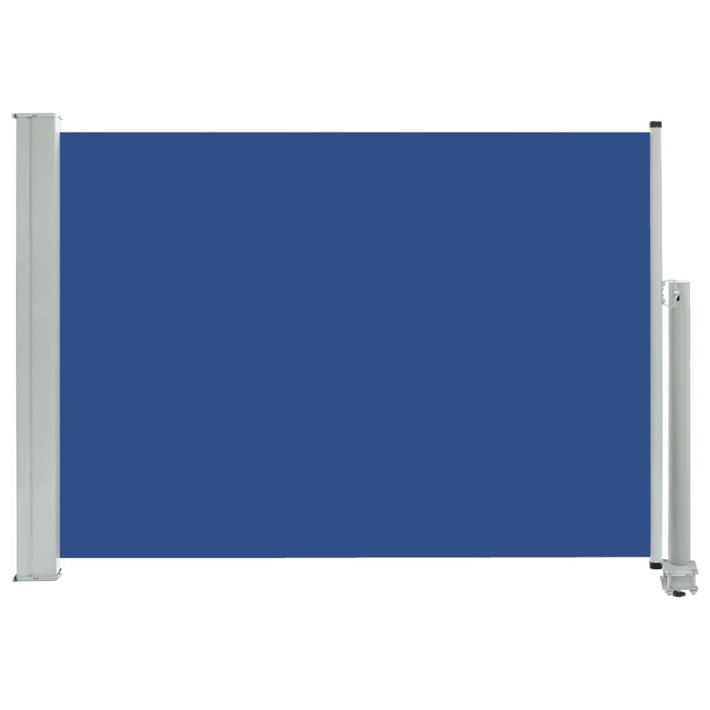 vidaXL Zaťahovacia bočná markíza na terasu modrá 80x300 cm