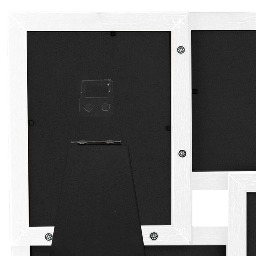 vidaXL Kolážový fotorámik na 4 fotky (10x15 cm) biely MDF