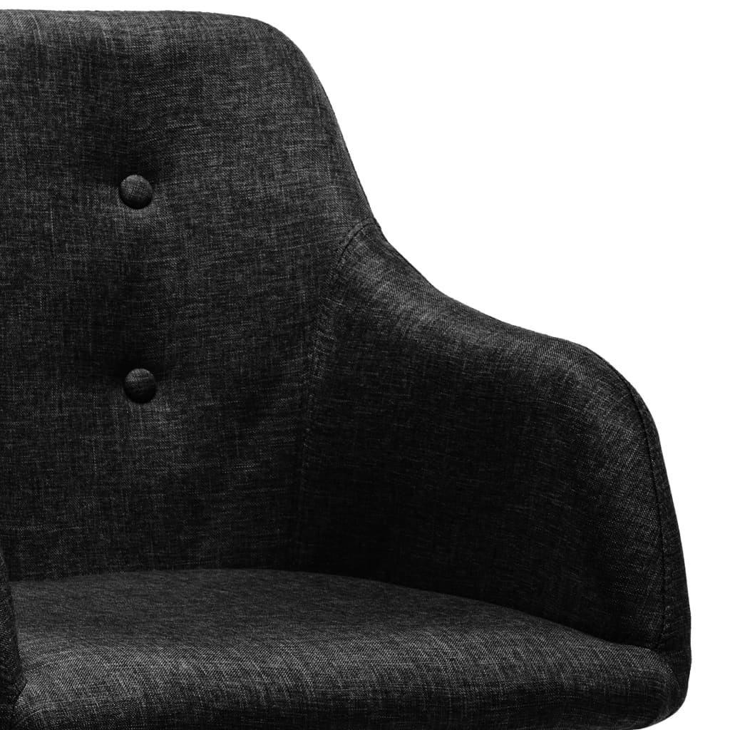 vidaXL Jedálenské stoličky 2 ks čierne látkové