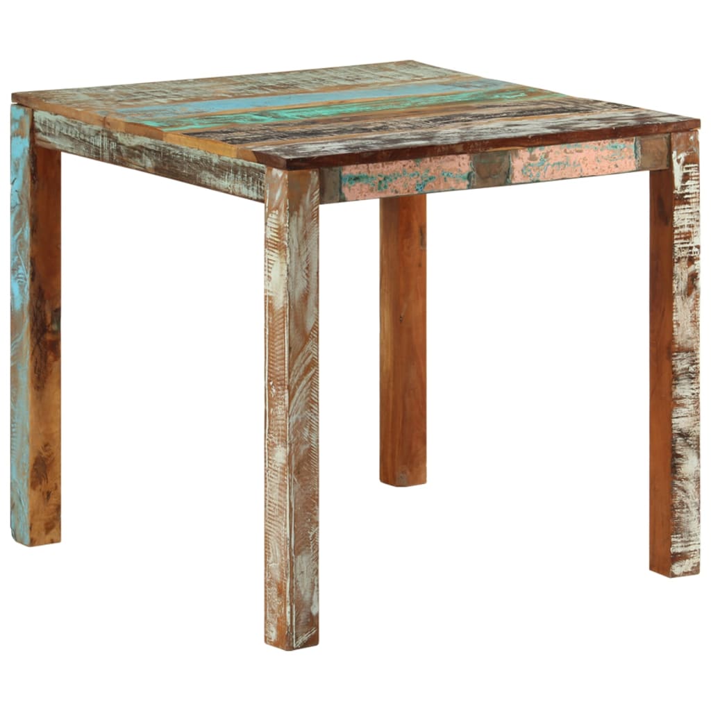 vidaXL Jedálenský stôl 82x80x76 cm recyklovaný masív