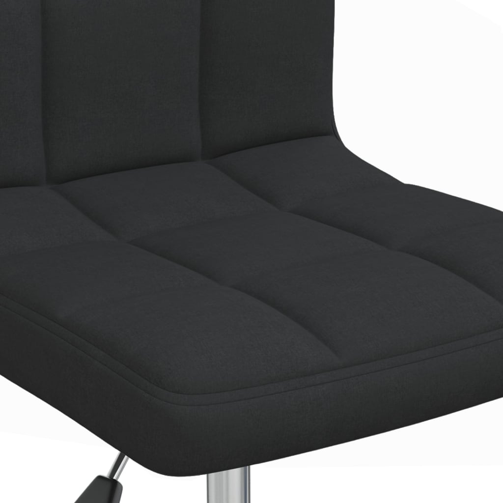 vidaXL Otočné jedálenské stoličky 2 ks čierne látkové