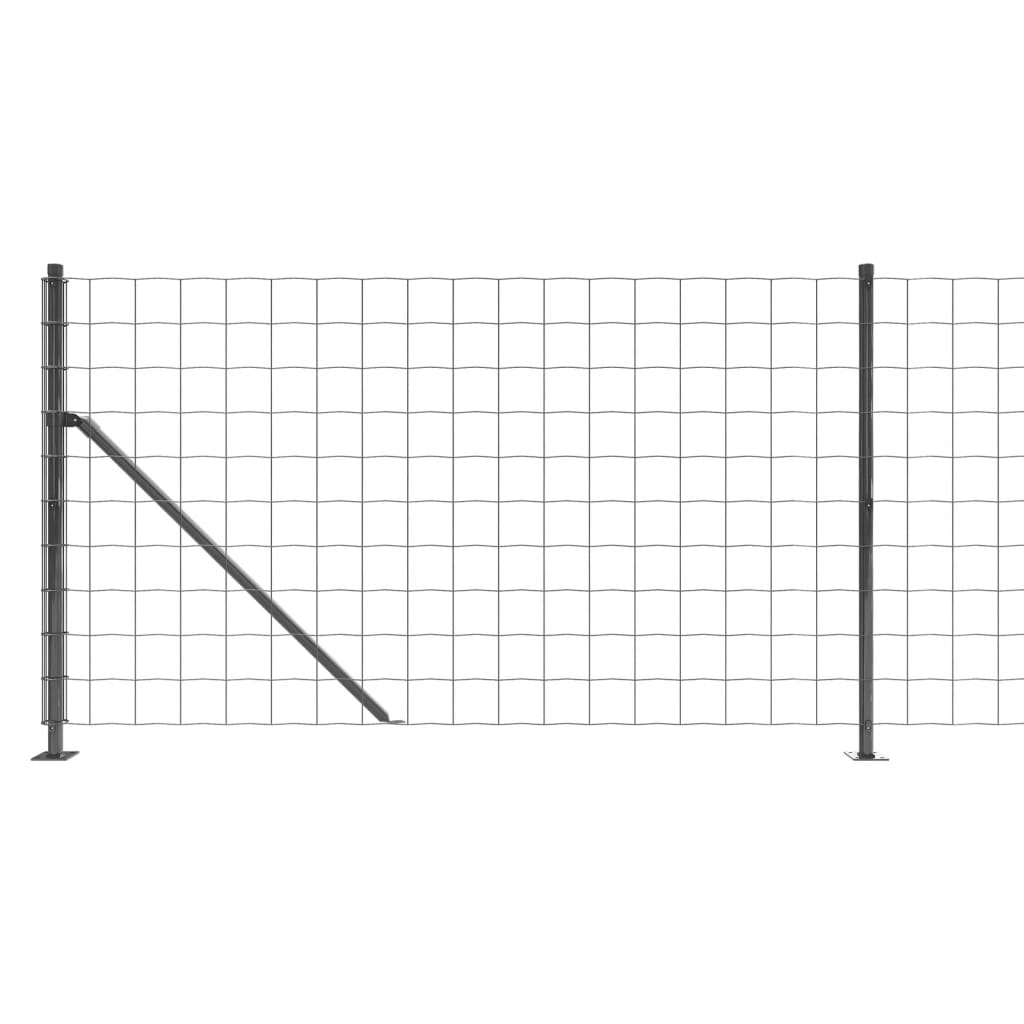 vidaXL Drôtený plot s prírubou antracitový 1x25 m