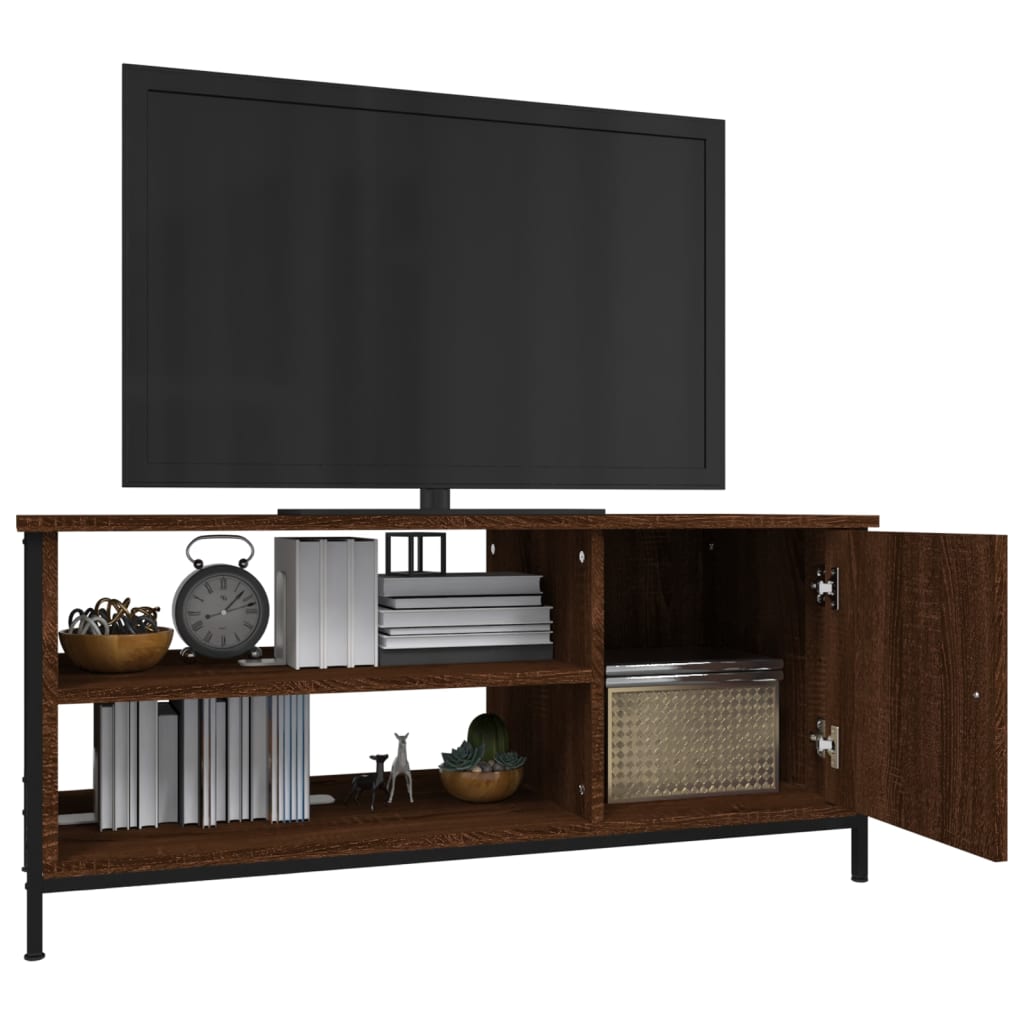 vidaXL TV skrinka hnedý dub 100x40x45 cm spracované drevo