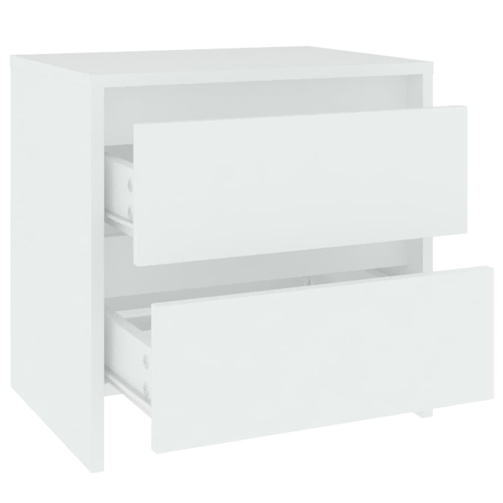 vidaXL Nočné stolíky 2 ks biele 45x34,5x44,5 cm drevotrieska