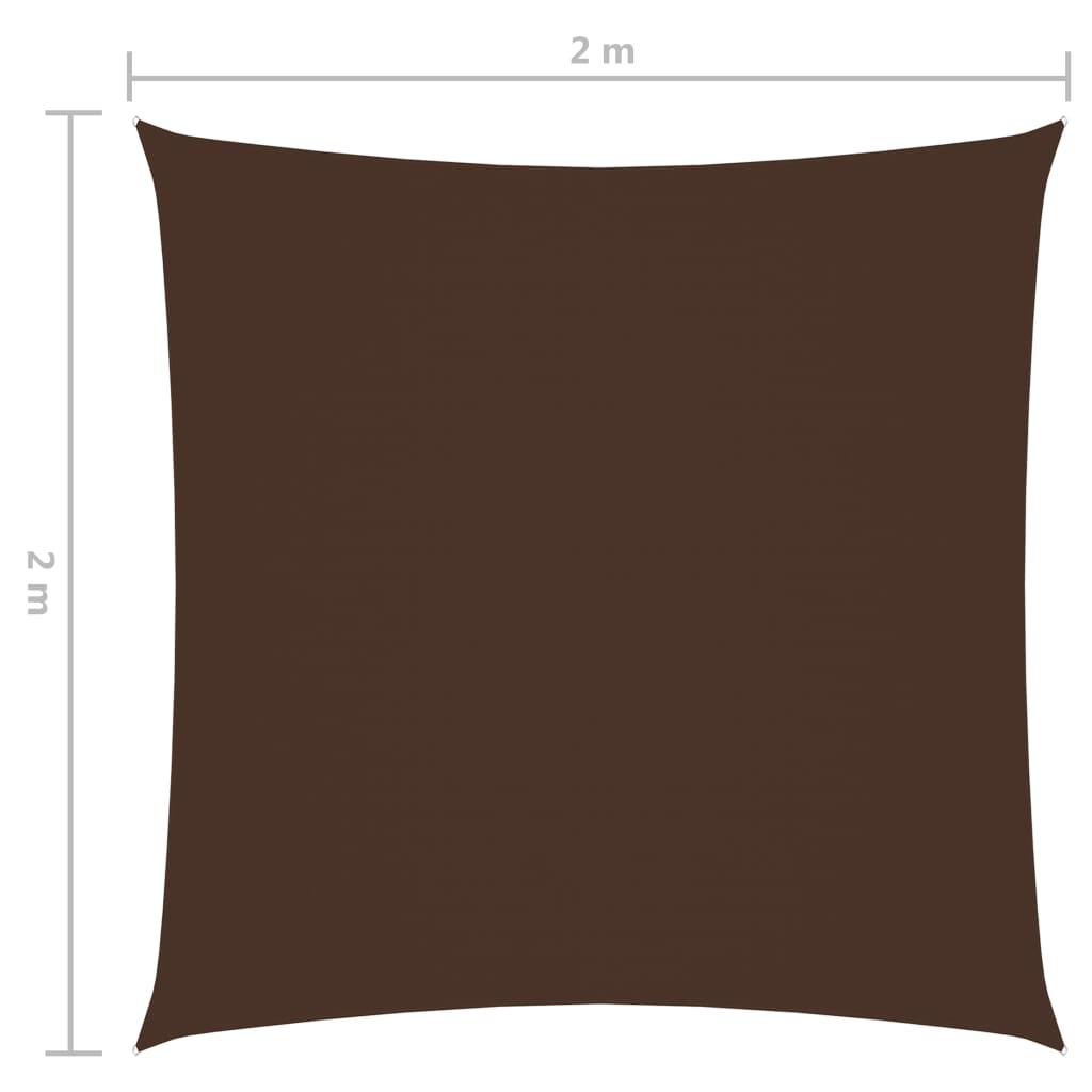 vidaXL Tieniaca plachta oxfordská látka štvorcová 2x2 m hnedá