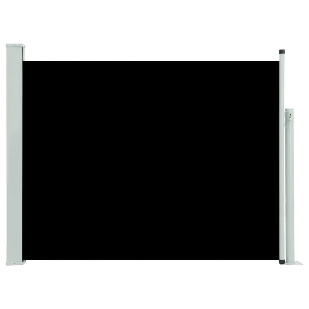 vidaXL Zaťahovacia bočná markíza na terasu 140x500 cm čierna