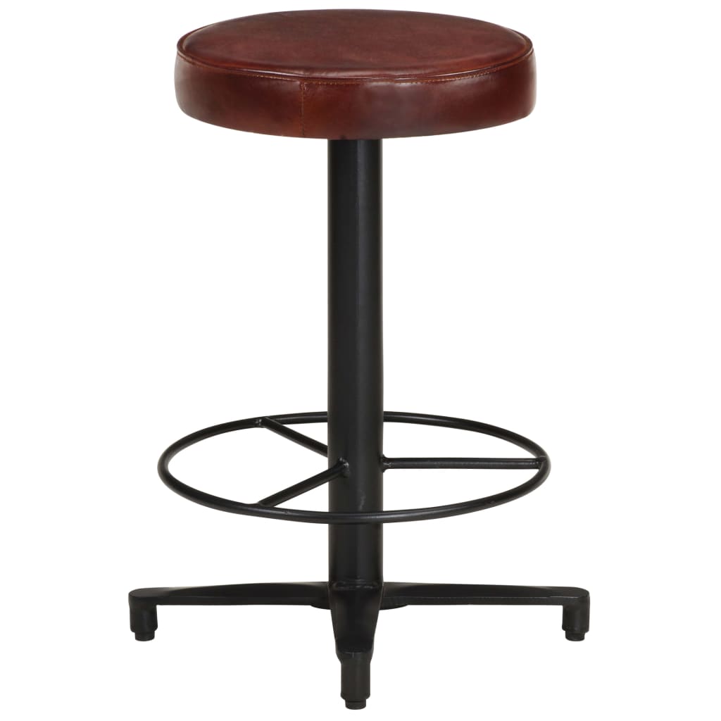 vidaXL Barové stoličky 2 ks 52 cm pravá koža