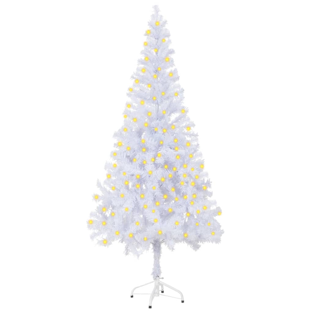 vidaXL Umelý vianočný stromček s LED a podstavcom 180 cm 620 vetvičiek