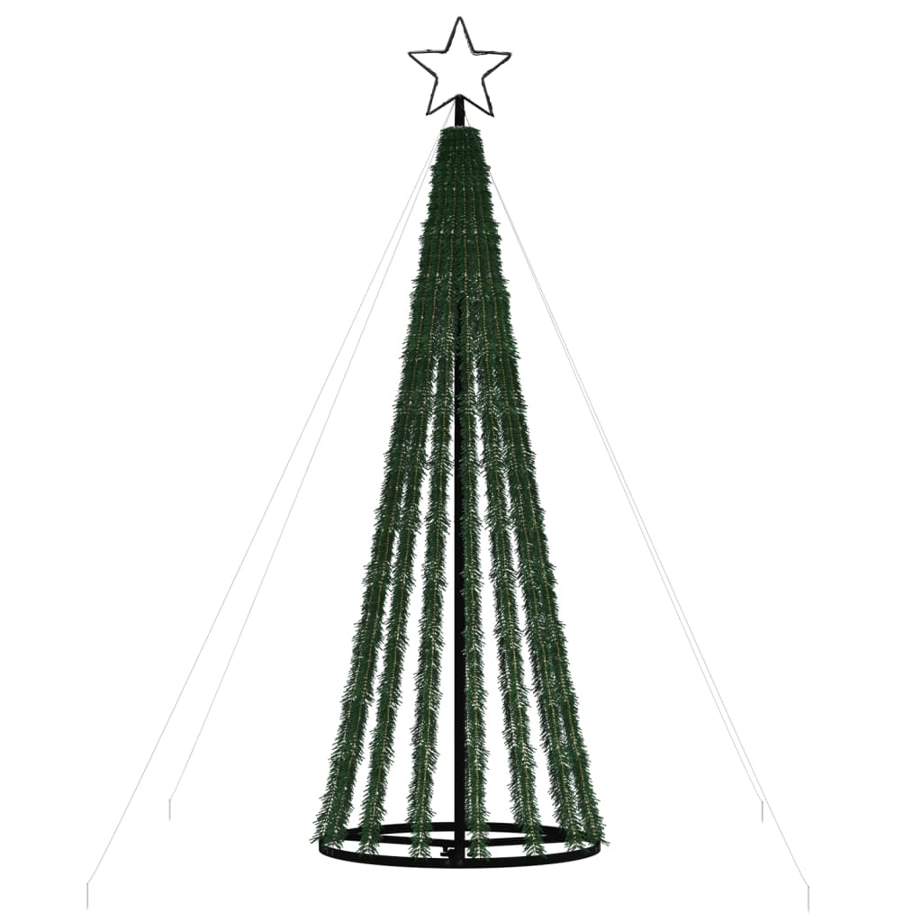 vidaXL Vianočný stromček svetelný kužeľ 275 LED teplý biely 180 cm