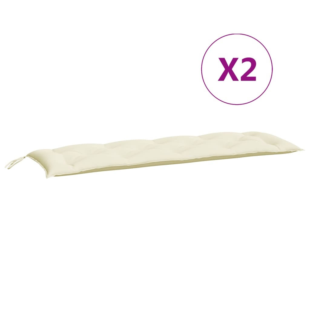 vidaXL Podložka na hojdacie kreslo krémovo-biela 150 cm látka