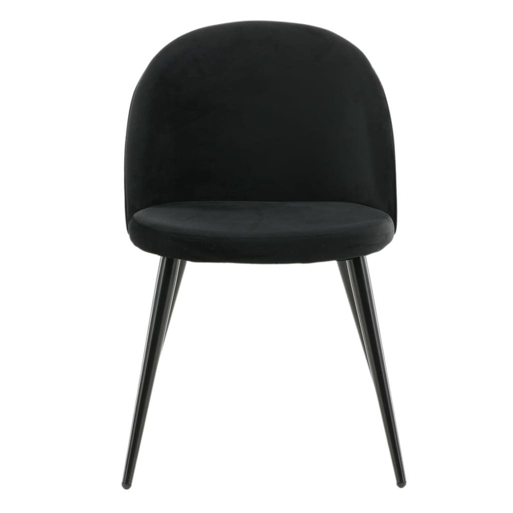 Venture Home Jedálenské stoličky 2 ks Velvet zamat čierne