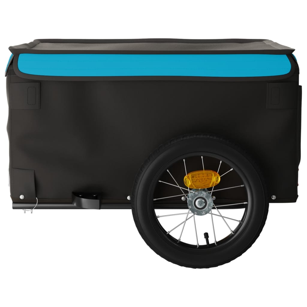vidaXL Vozík za bicykel, čierno modrý 30 kg, železo