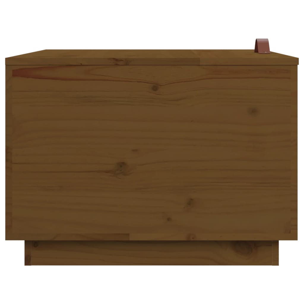 vidaXL Úložné boxy s vekom 3 ks medovohnedé masívna borovica