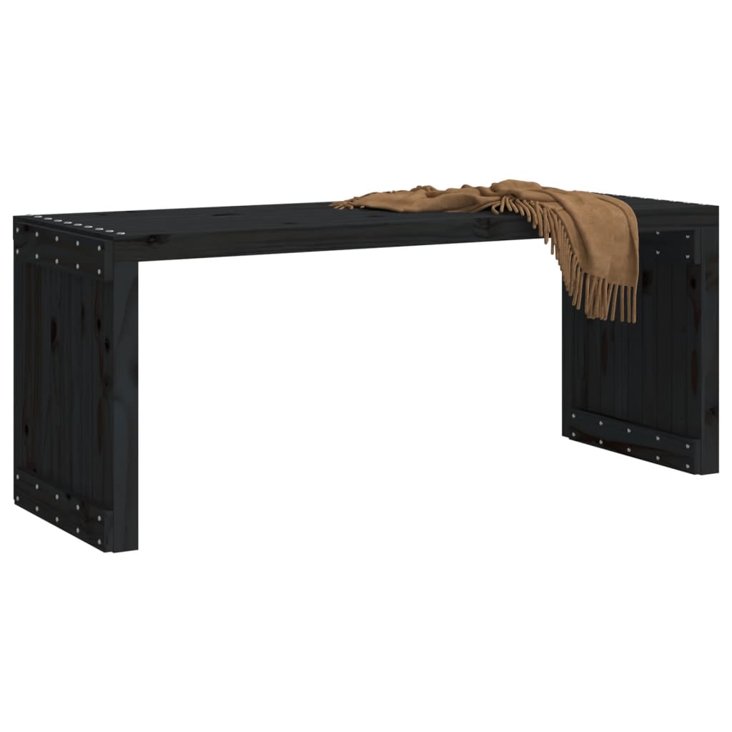 vidaXL Záhradná lavička výsuvná čierna 212,5x40,5x45cm masív. borovica