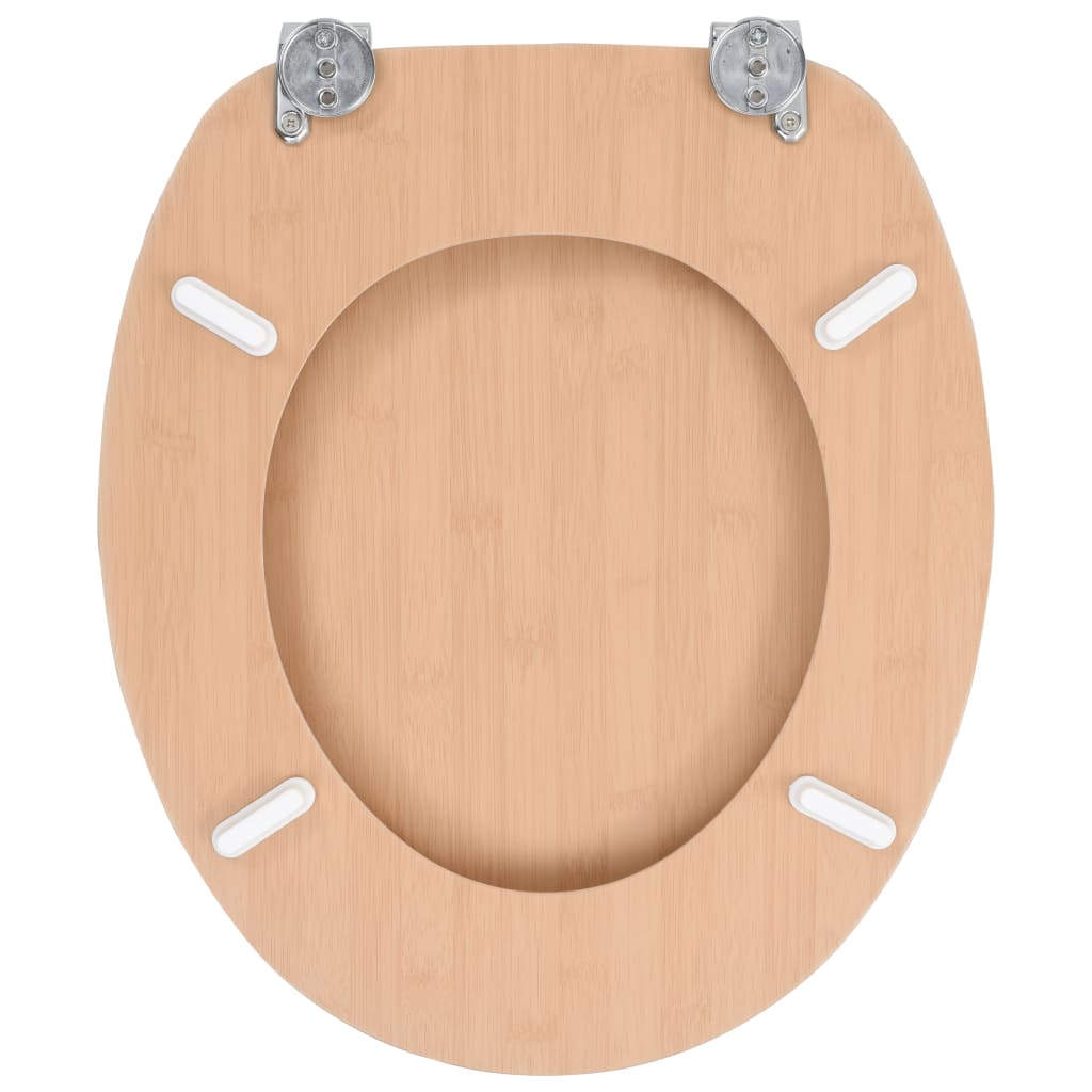 vidaXL WC sedadlá 2 ks s poklopom, MDF, bambusový dizajn