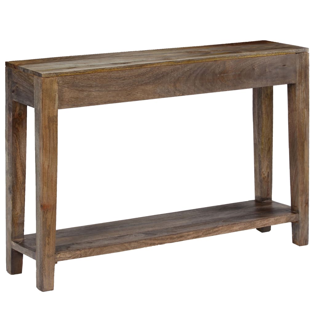 vidaXL Konzolový stolík, masívne mangovníkové drevo 118x30x80 cm