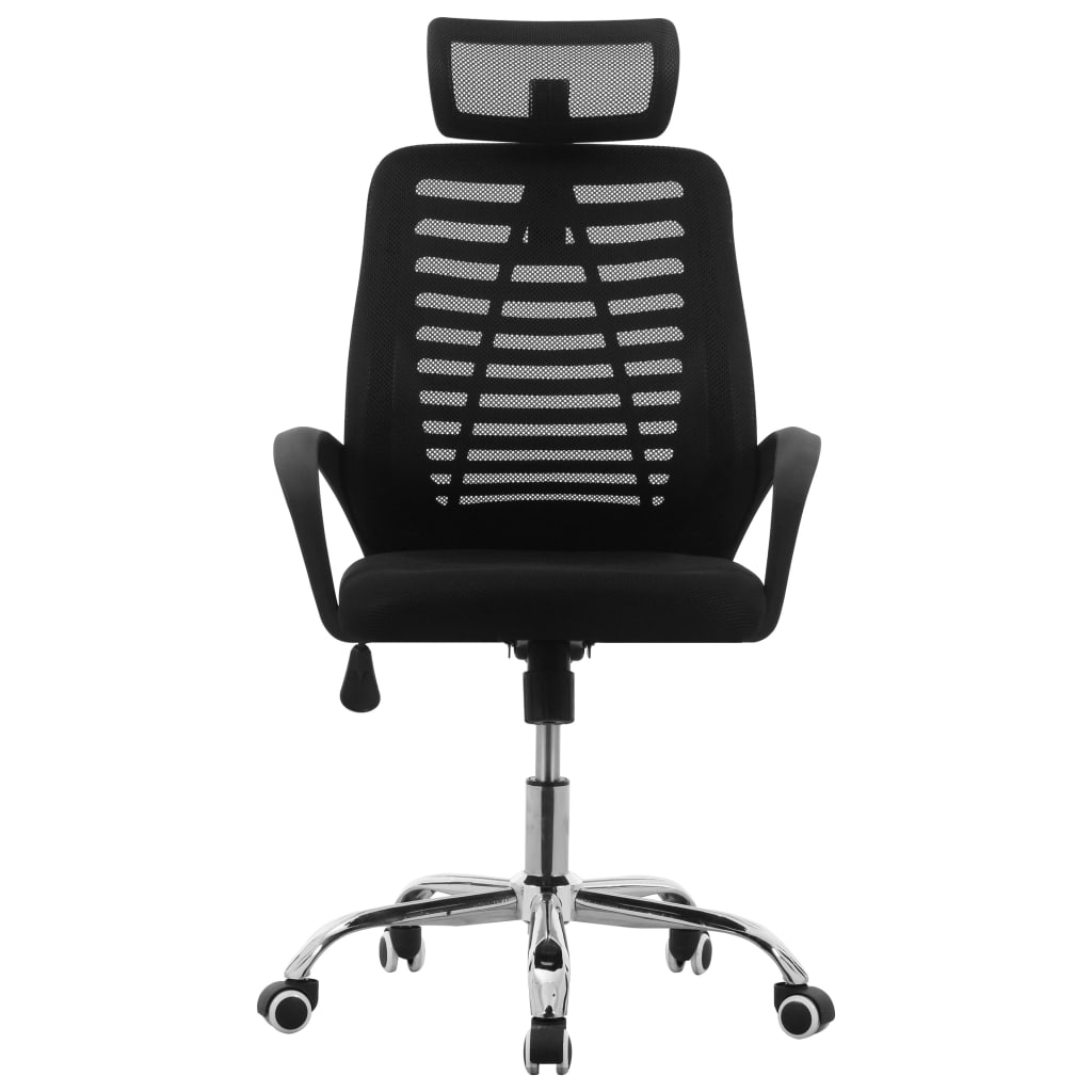 vidaXL Otočná kancelárska stolička čierna sieťovaná látka