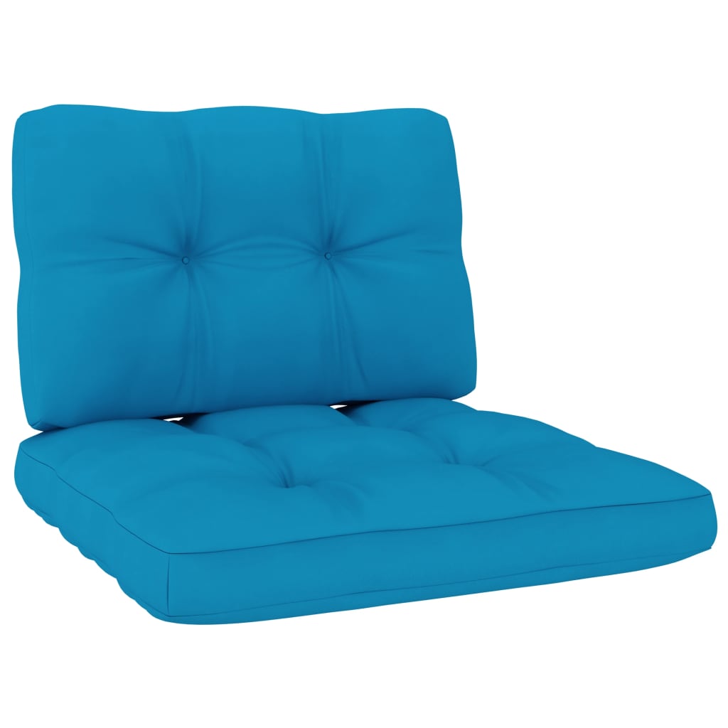 vidaXL Záhradné stoličky 2 ks a modré vankúše impregnovaná borovica