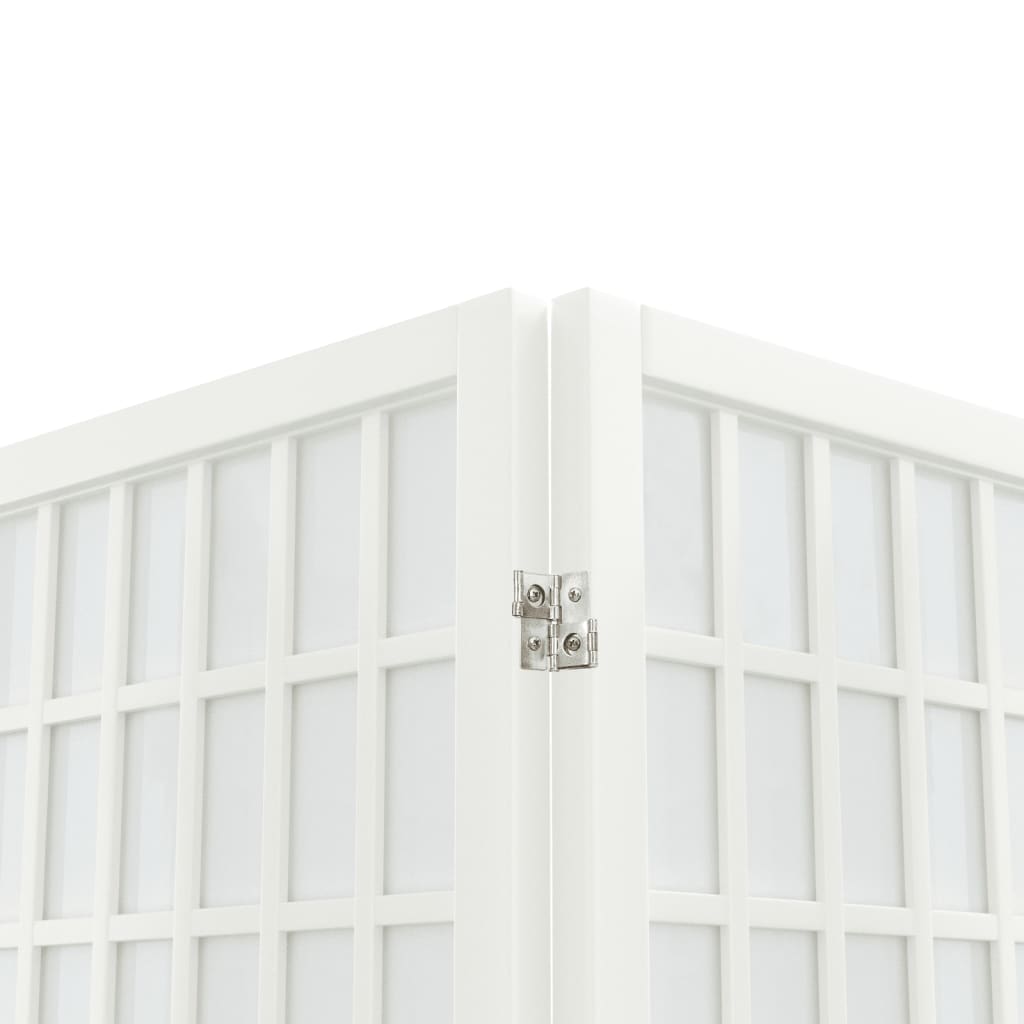 vidaXL Skladací paraván s 6 panelmi, japonský štýl 240x170 cm biely