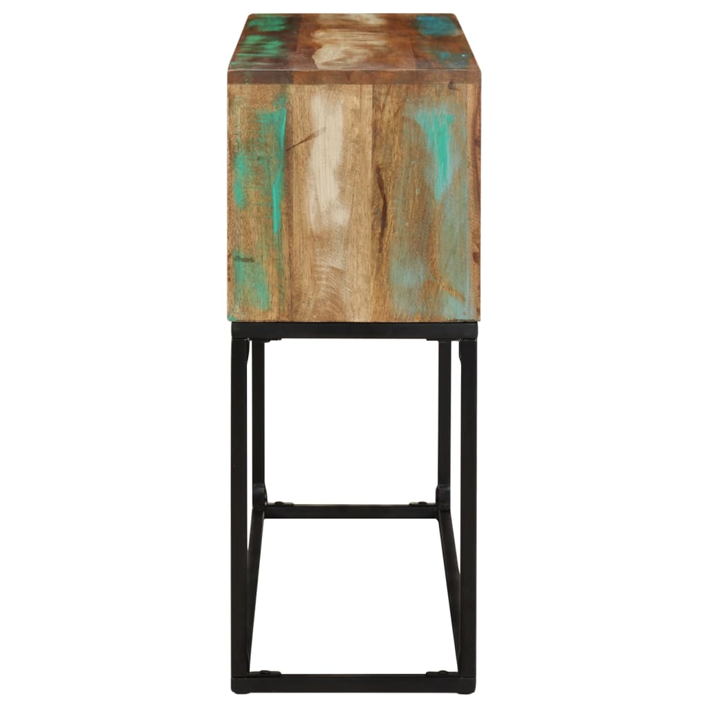 vidaXL Konzolový stolík 120x30x75 cm masívne recyklované drevo