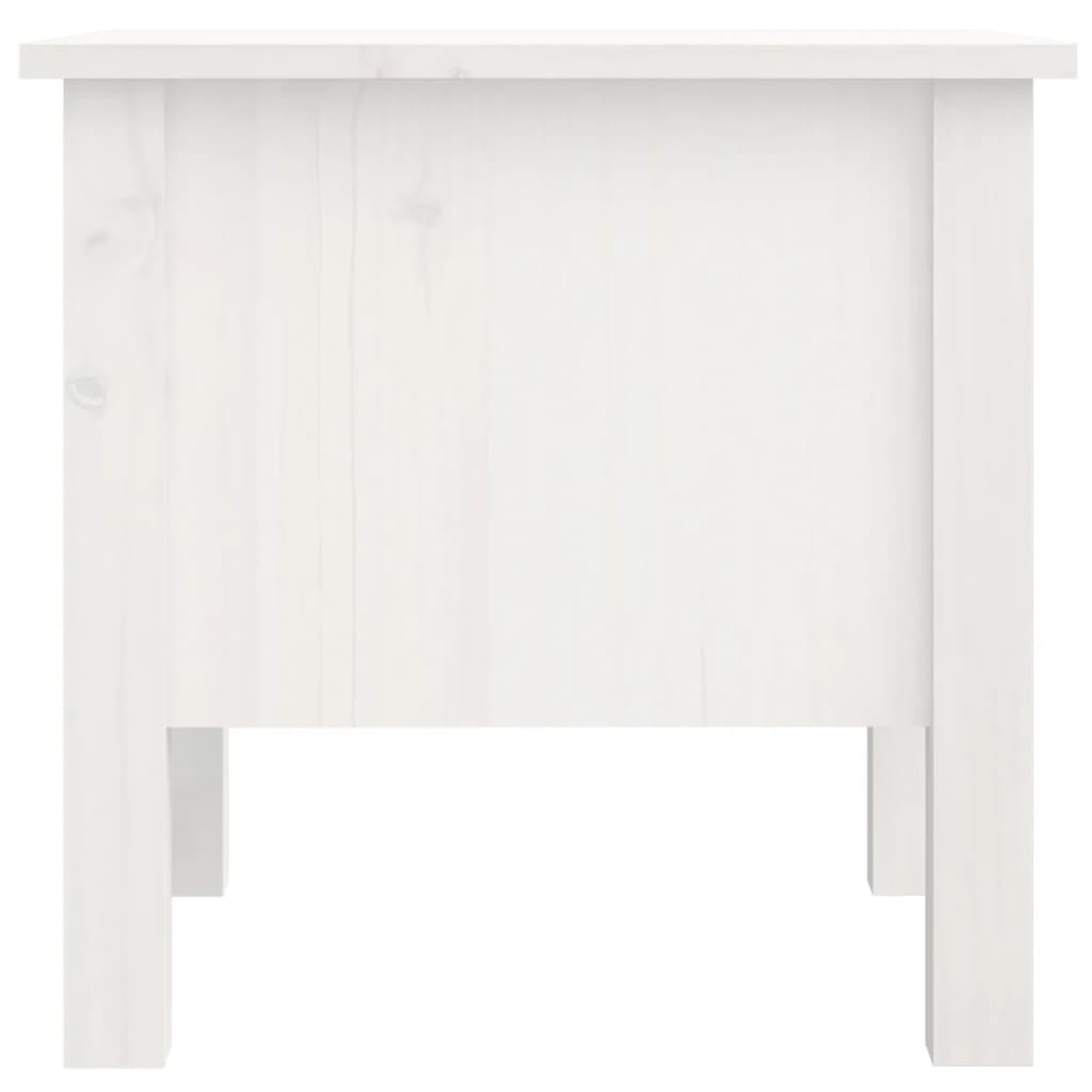 vidaXL Bočné stolíky 2 ks biele 40x40x39 cm borovicový masív