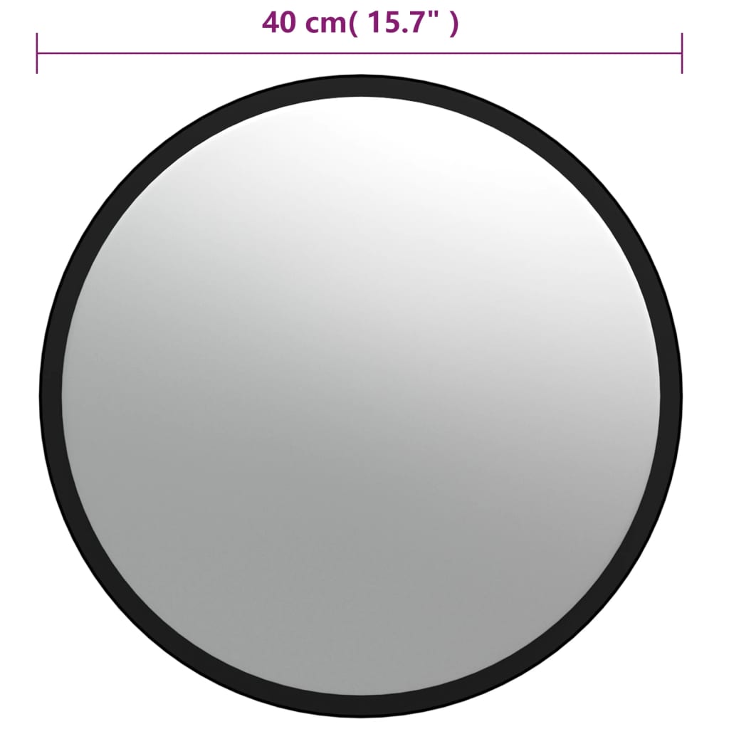 vidaXL Vnútorné konvexné dopravné zrkadlo čierne Ø40 cm akryl