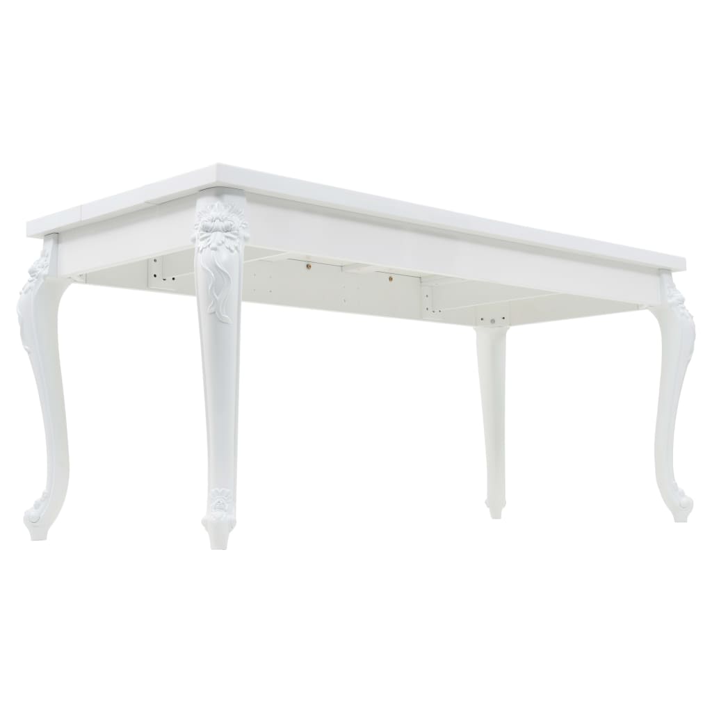 vidaXL Jedálenský stôl 179x89x81cm vysokoleský biely