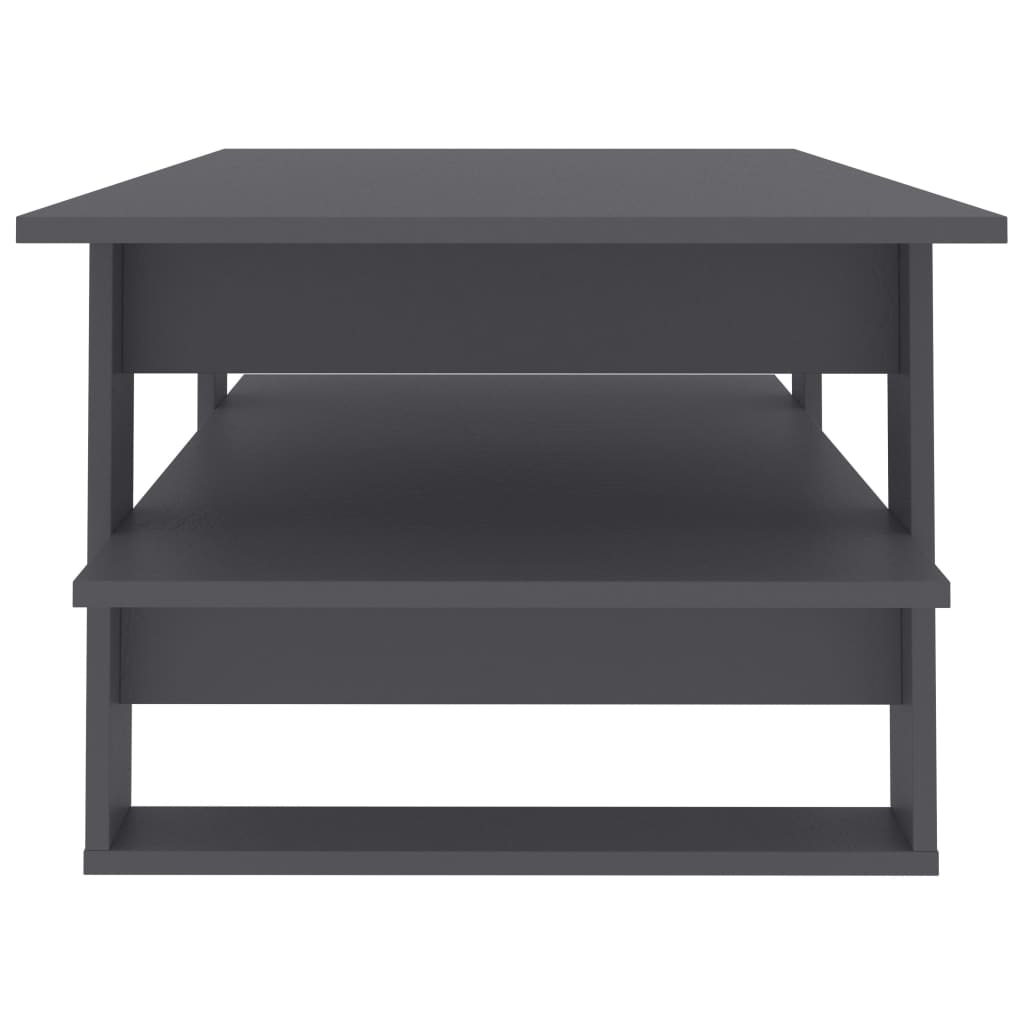 vidaXL Konferenčný stolík sivý 110x55x42 cm drevotrieska