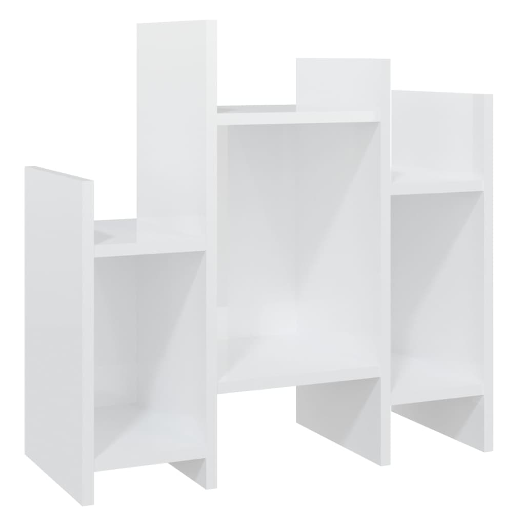 vidaXL Príručná skrinka, lesklá biela 60x26x60 cm, kompozitné drevo