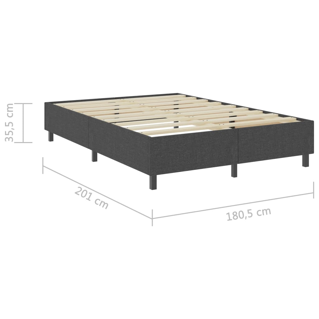 vidaXL Rám na boxspring posteľ, sivý, látka 180x200 cm