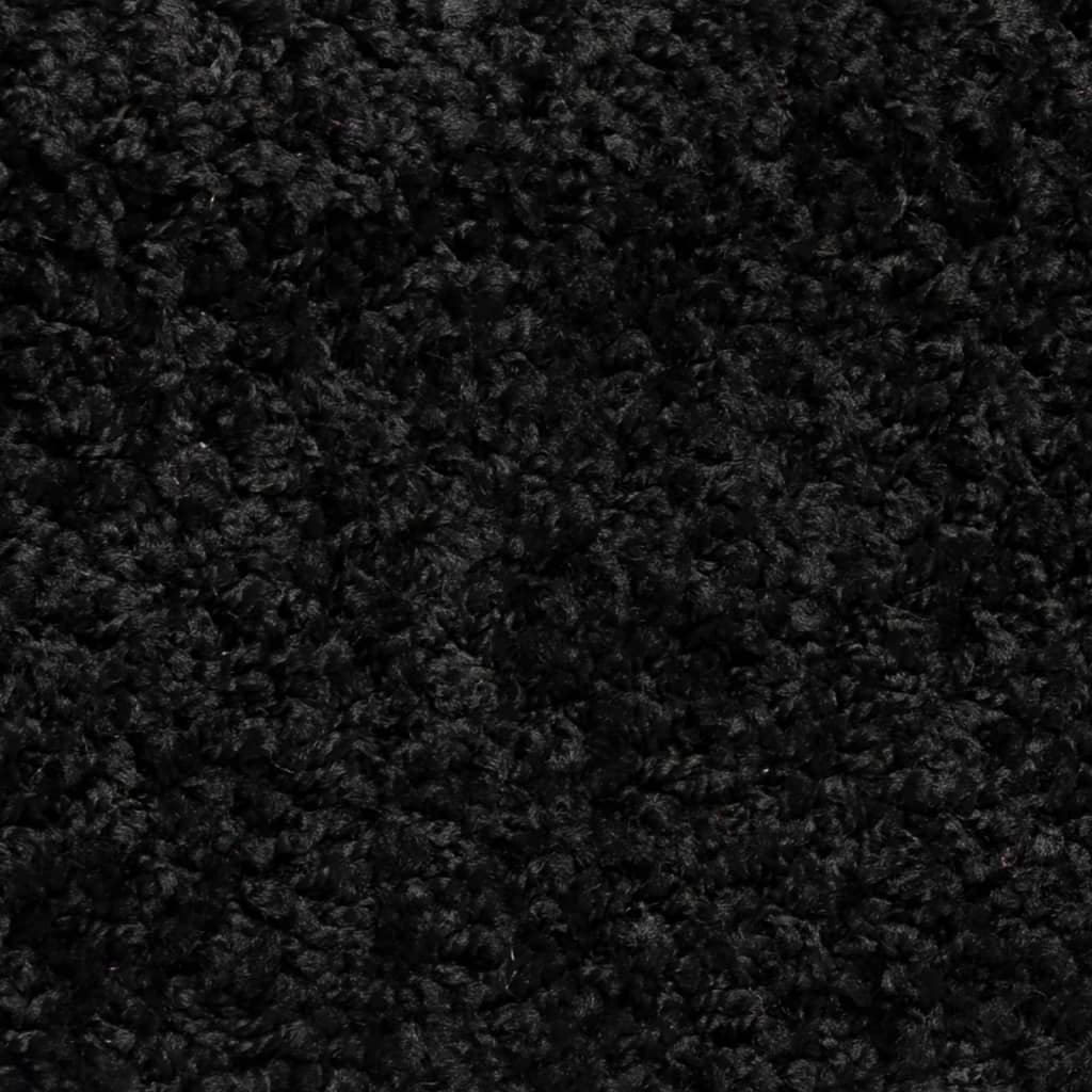 vidaXL Kobercové nášľapy na schody 15 ks čierne 56x17x3 cm