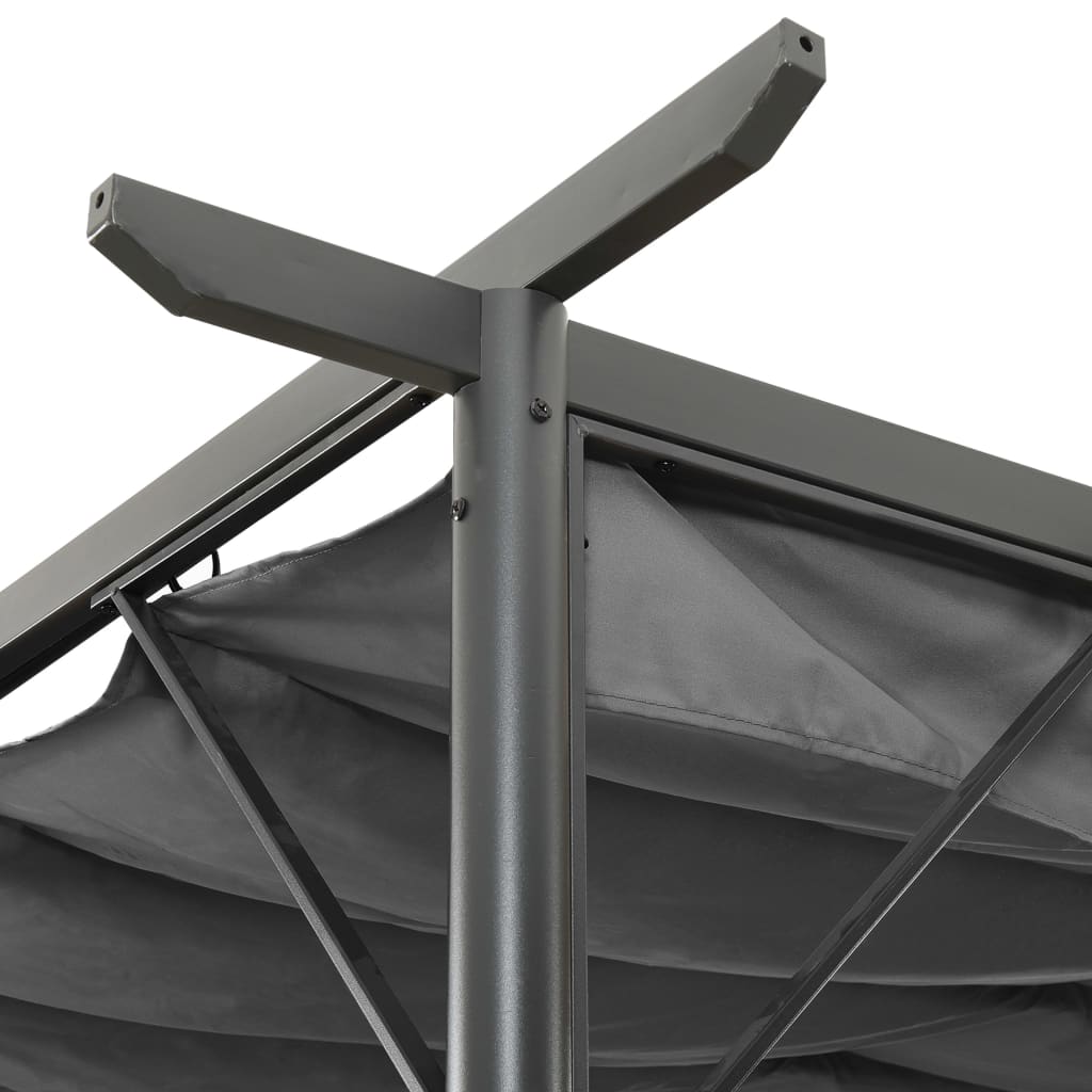 vidaXL Pergola so zaťahovacou strechou antracitová 3x3 m oceľ 180 g/m²