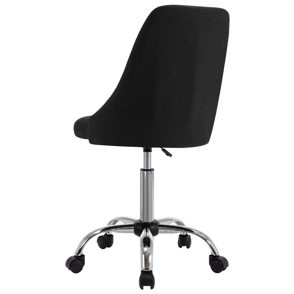 vidaXL Kancelárske stoličky na kolieskach 2 ks čierne látkové