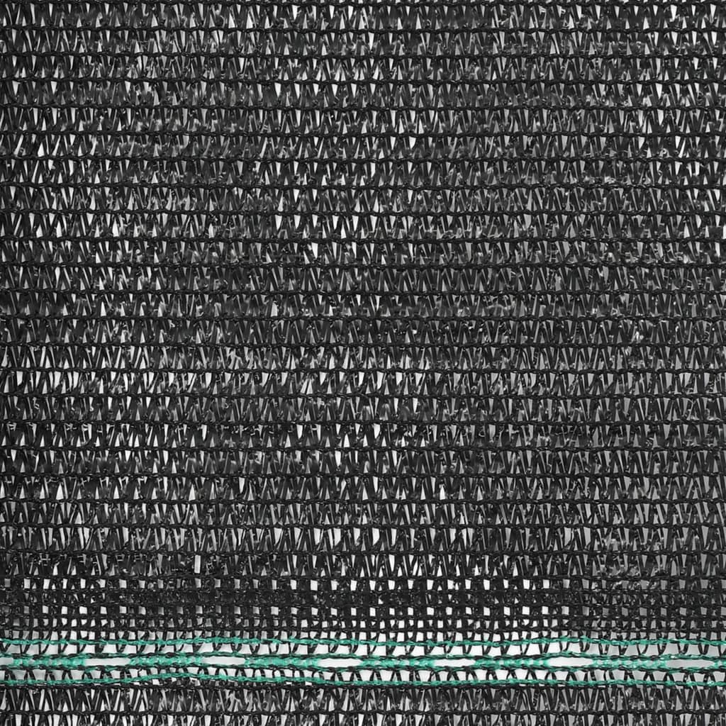 vidaXL Zástena na tenisový kurt, HDPE 1,8x25 m, čierna
