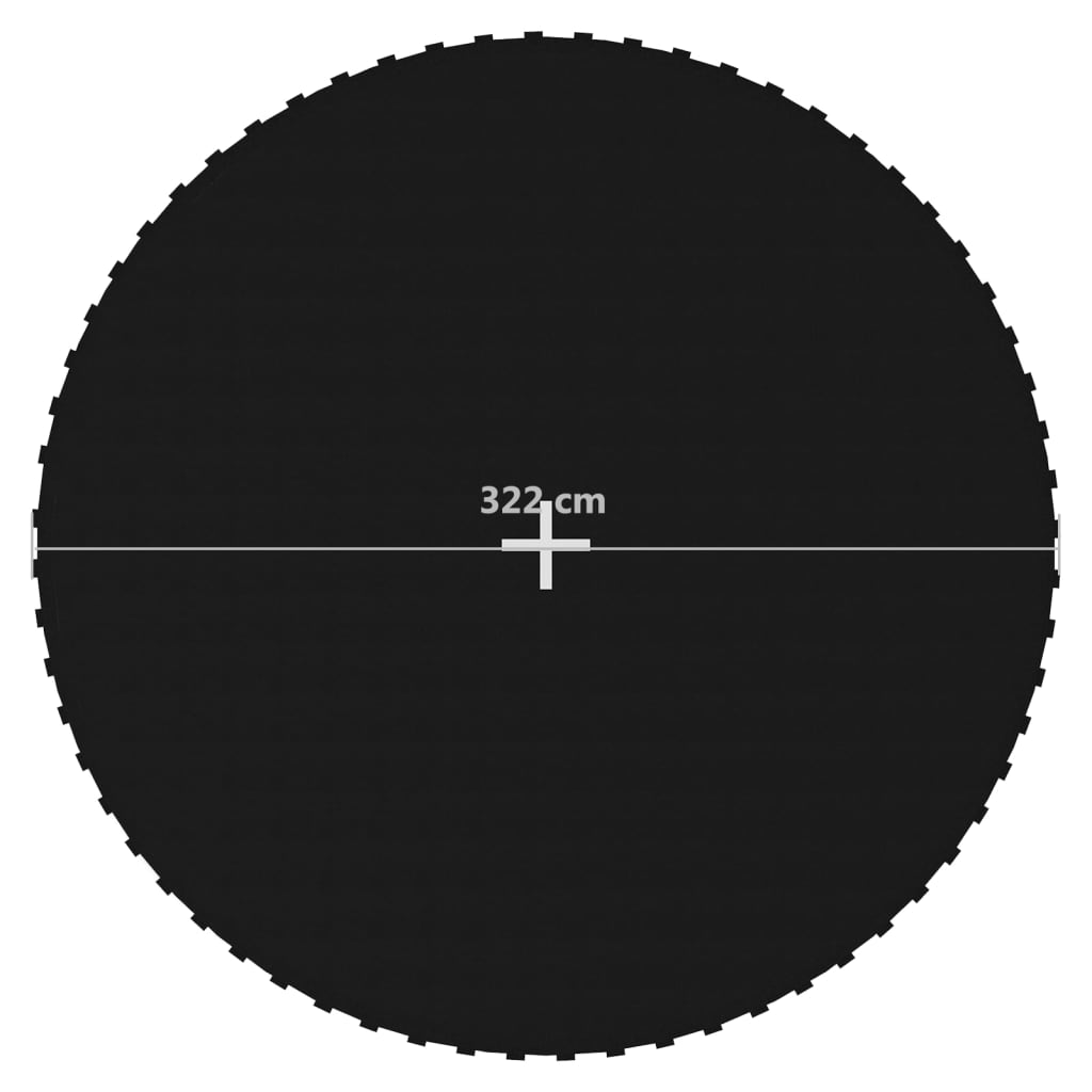 vidaXL Skákacia plocha na 3,66 m okrúhlu trampolínu, látka, čierna
