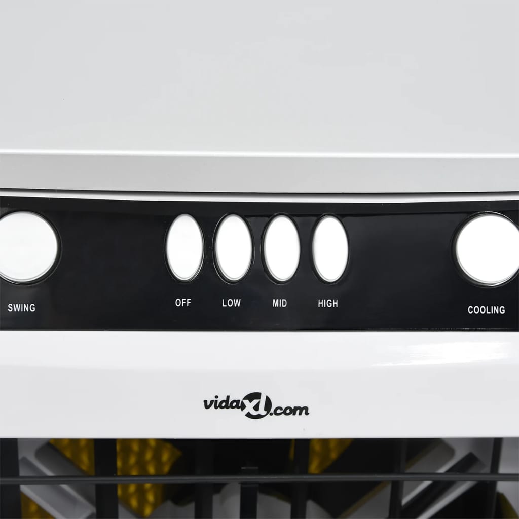 vidaXL Mobilný ochladzovač vzduchu 3-v-1 bielo čierny 73x38x30,5cm 80W