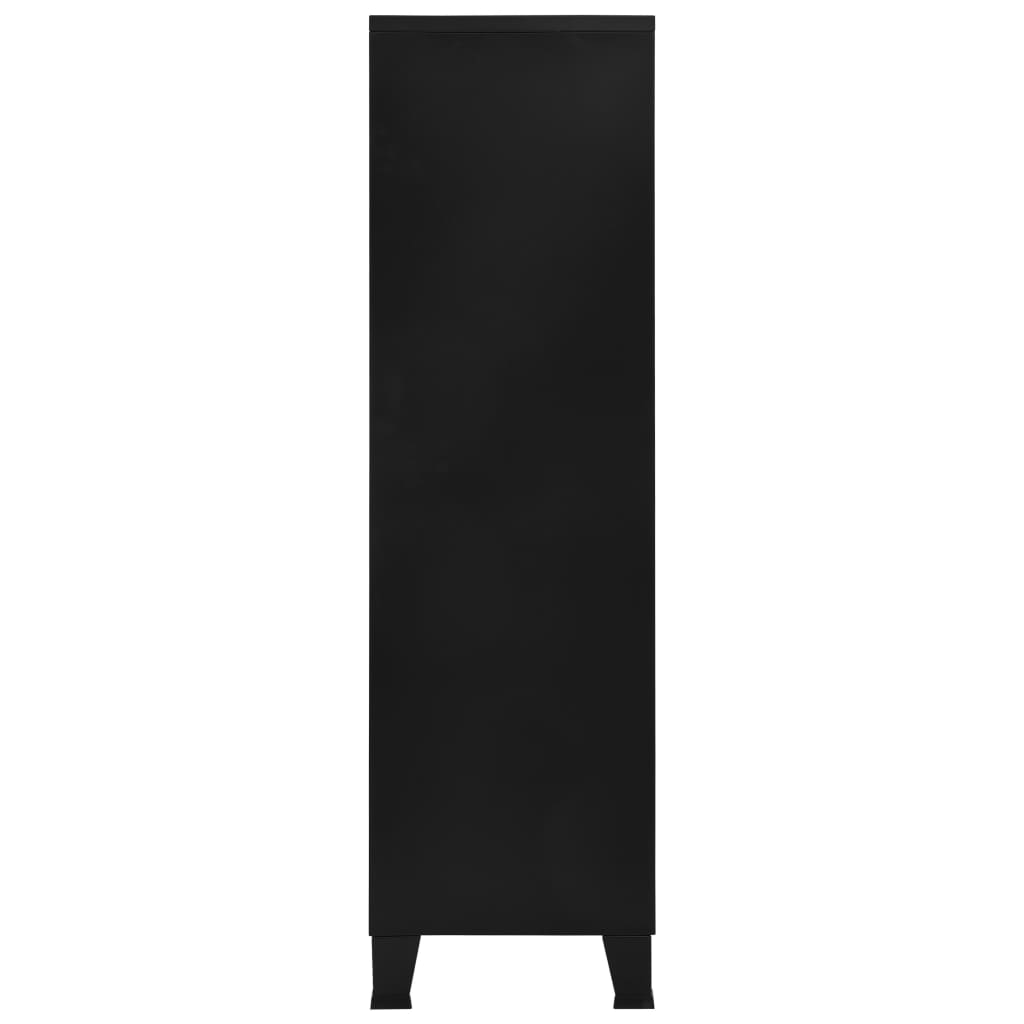 vidaXL Šatník priemyselný čierny 90x40x140 cm oceľový