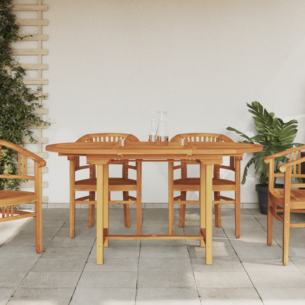 vidaXL Predlžovací záhradný stôl 110-160x80x75 cm masívny teak
