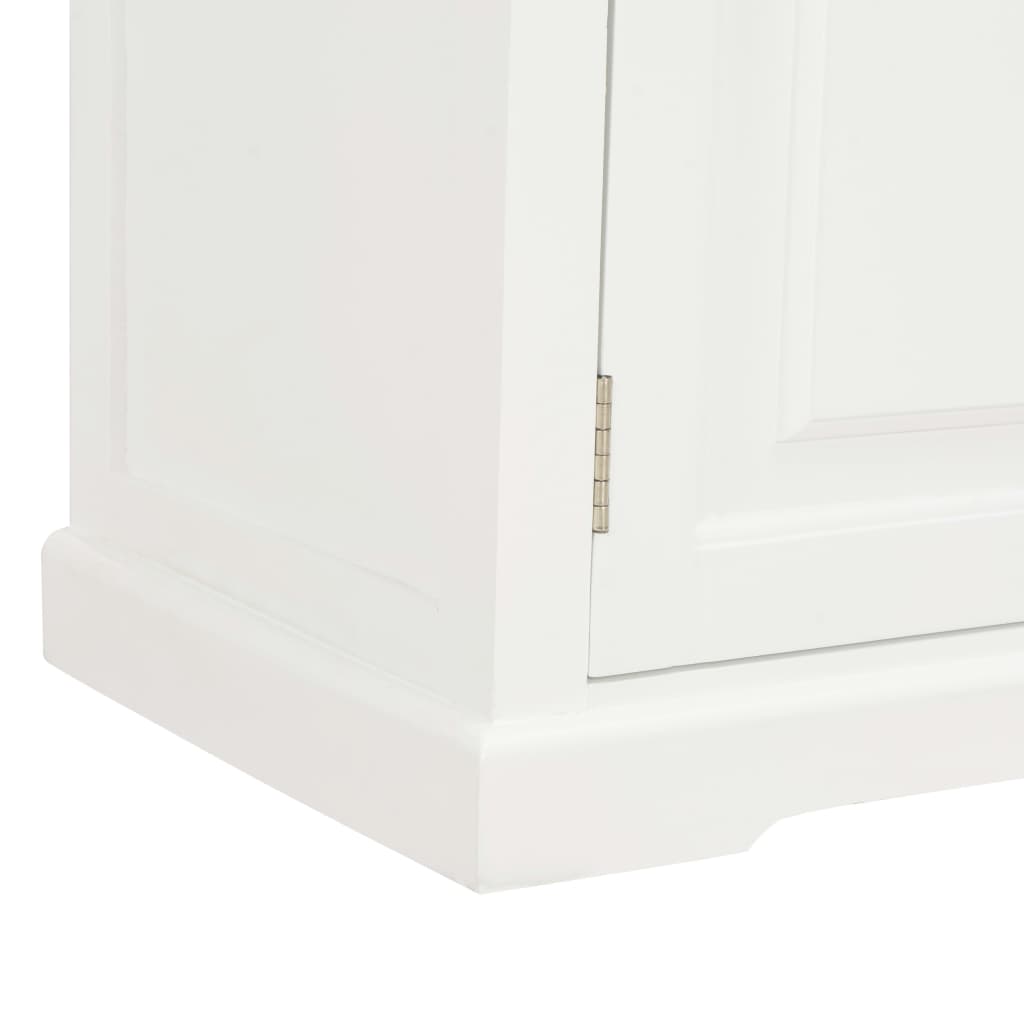 vidaXL TV stolík biely 90x30x40 cm drevený