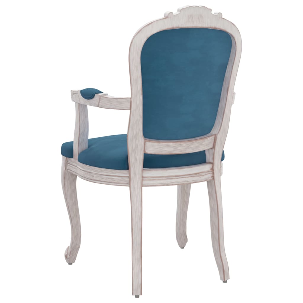 vidaXL Jedálenská stolička modrá 62x59,5x100,5 cm zamat