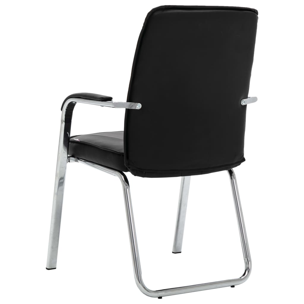 vidaXL Kancelárska stolička, čierna, umelá koža
