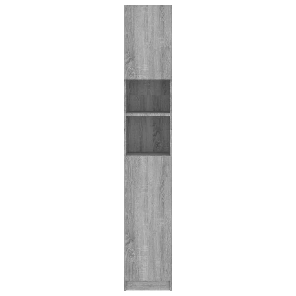 vidaXL Kúpeľňová skrinka sivá sonoma 32x25,5x190 cm spracované drevo