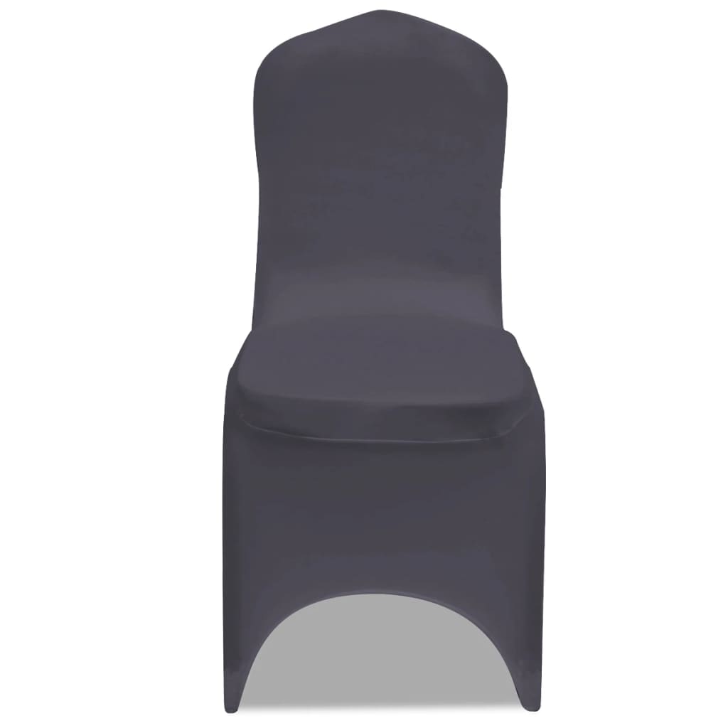vidaXL Naťahovací návlek na stoličku, 4 ks, antracitový