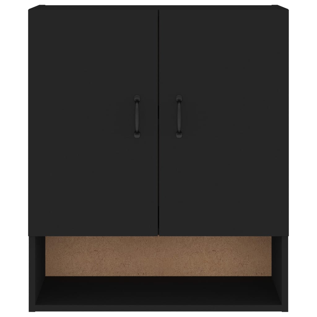 vidaXL Nástenná skrinka, čierna 60x31x70 cm, kompozitné drevo