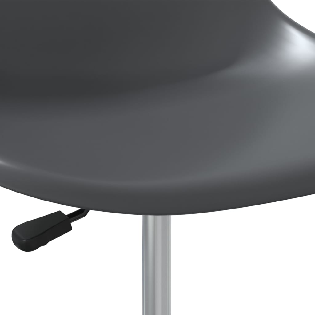 vidaXL Otočné jedálenské stoličky 4 ks sivé PP