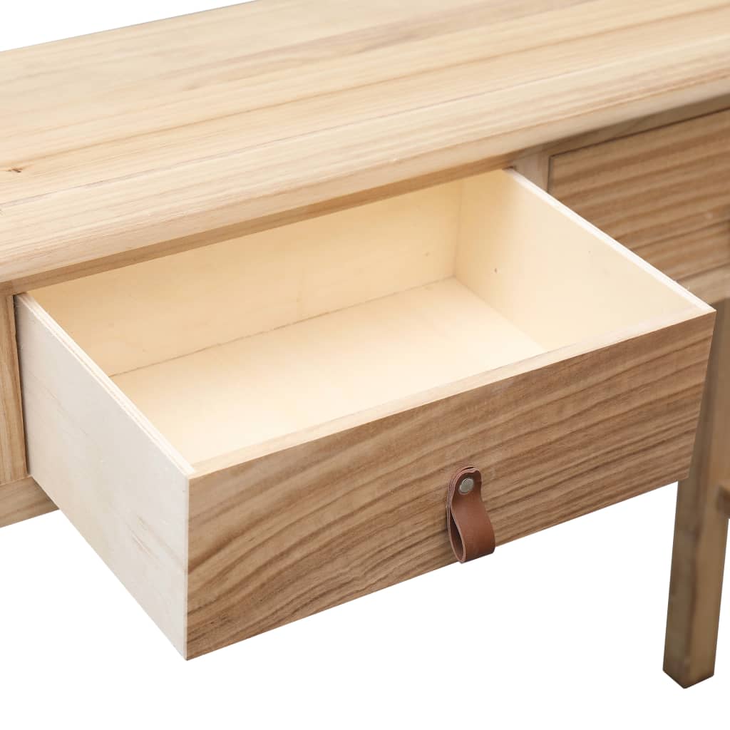 vidaXL Konzolový stolík prírodný 90x30x77 cm drevený