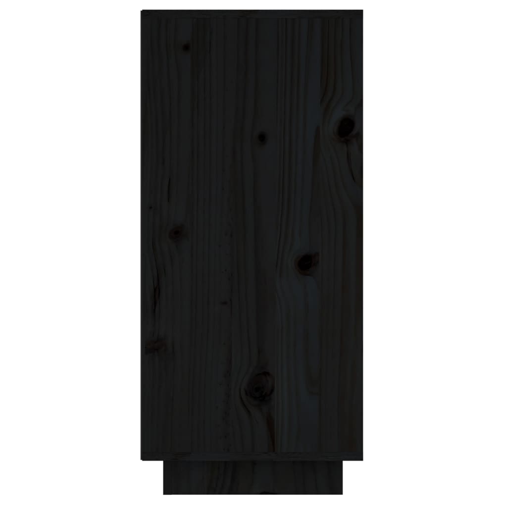 vidaXL Komoda, čierna 60x34x75 cm, borovicový masív